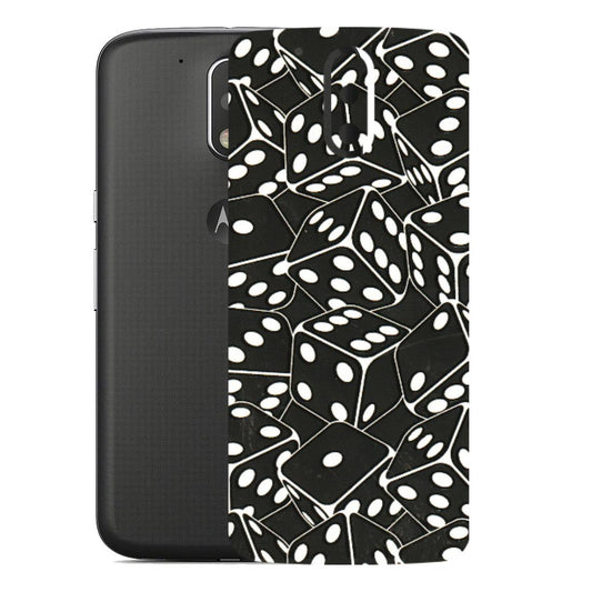 Motorola Phone Skins (All Models) - Big Black Dices - 3D Embossed Finish (L-106) Motorola Moto G4