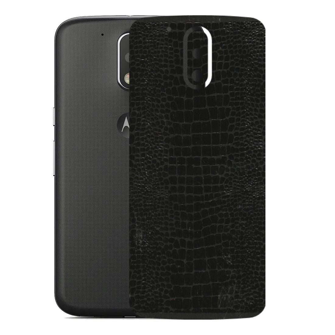 Motorola Phone Skins (All Models) - Snake Leather Black - 3D Embossed Finish (L-107) Motorola Moto G4