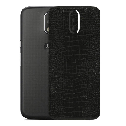 Motorola Phone Skins (All Models) - Snake Leather Black - 3D Embossed Finish (L-107) Motorola Moto G4