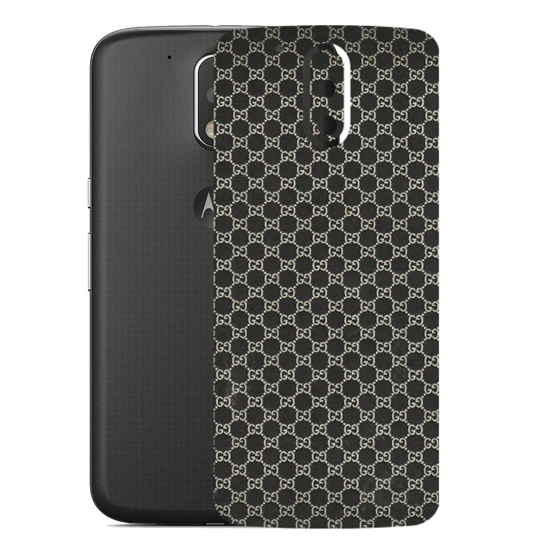 Motorola Phone Skins (All Models) - Black G Print - 3D Embossed Finish (L-109) Motorola Moto G4