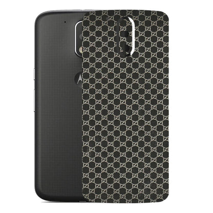 Motorola Phone Skins (All Models) - Black G Print - 3D Embossed Finish (L-109) Motorola Moto G4