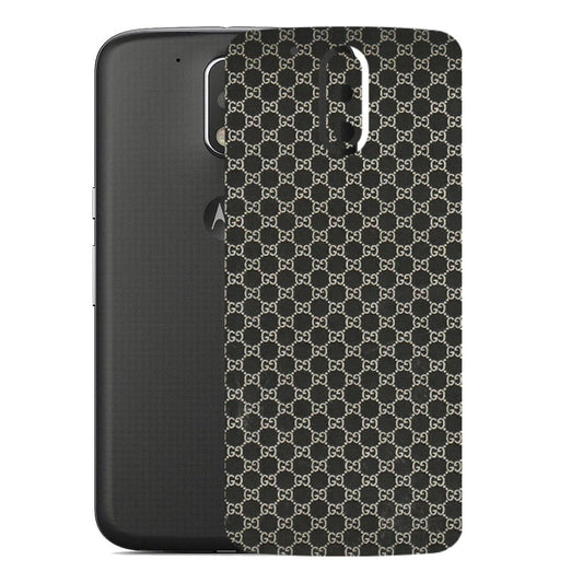 Motorola Phone Skins (All Models) - Black G Print - 3D Embossed Finish (L-109) Motorola Moto G4