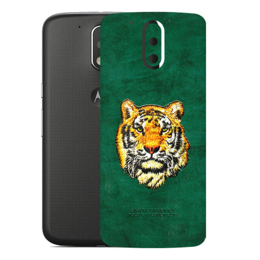 Motorola Phone Skins (All Models) - Leather Feel Tiger - 3D Embossed Finish (L-111) Motorola Moto G4