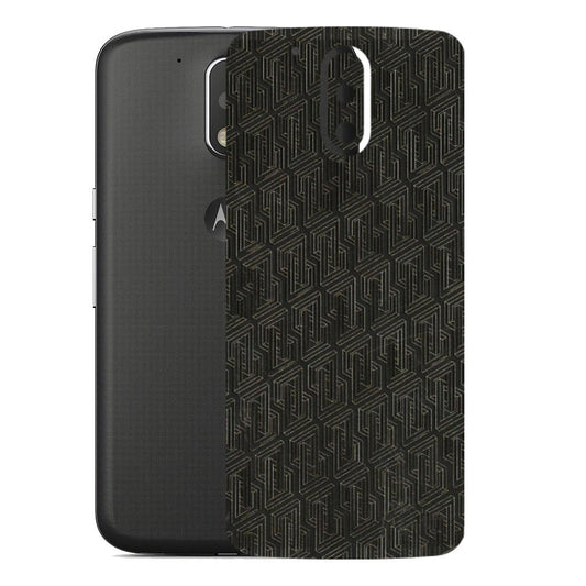 Motorola Phone Skins (All Models) - Black Abstract Pattern - 3D Embossed Finish (L-117) Motorola Moto G4