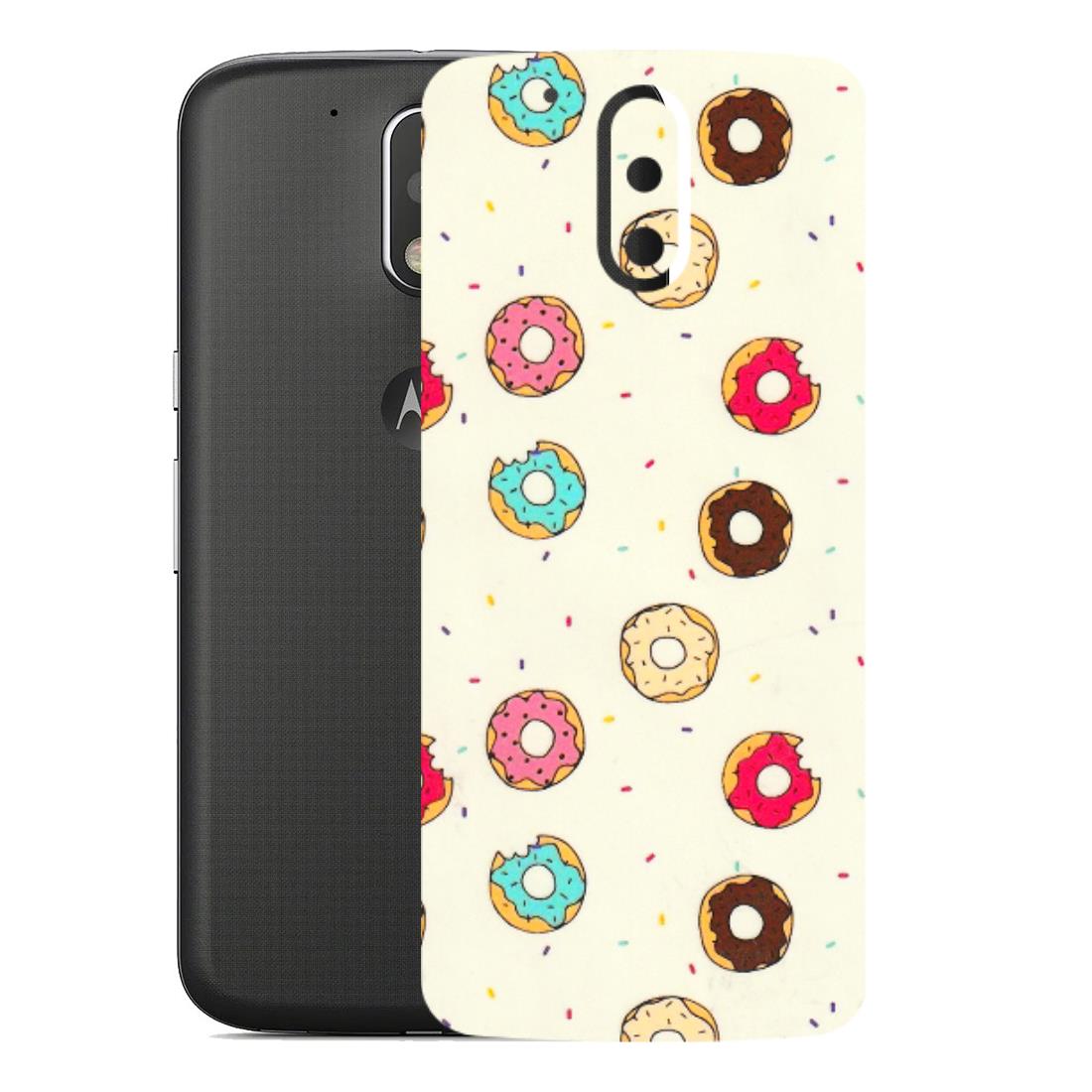 Motorola Phone Skins (All Models) - Mini Donuts Doodle Art - 3D Embossed Finish (L-122) Motorola Moto G4