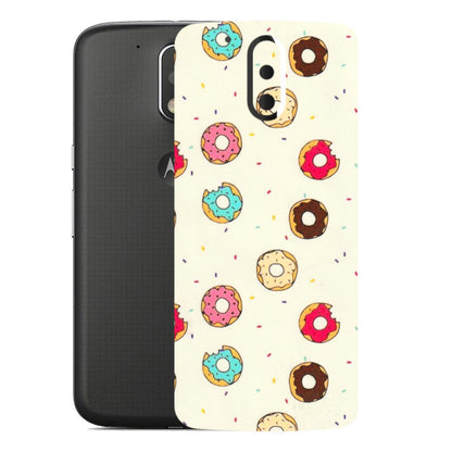 Motorola Phone Skins (All Models) - Mini Donuts Doodle Art - 3D Embossed Finish (L-122) Motorola Moto G4