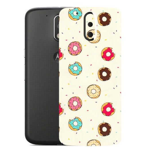 Motorola Phone Skins (All Models) - Mini Donuts Doodle Art - 3D Embossed Finish (L-122) Motorola Moto G4