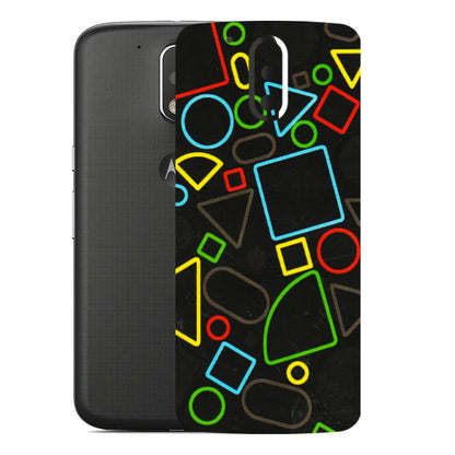 Motorola Phone Skins (All Models) - Black Shapes - 3D Embossed Finish (L-131) Motorola Moto G4