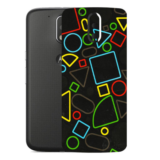 Motorola Phone Skins (All Models) - Black Shapes - 3D Embossed Finish (L-131) Motorola Moto G4