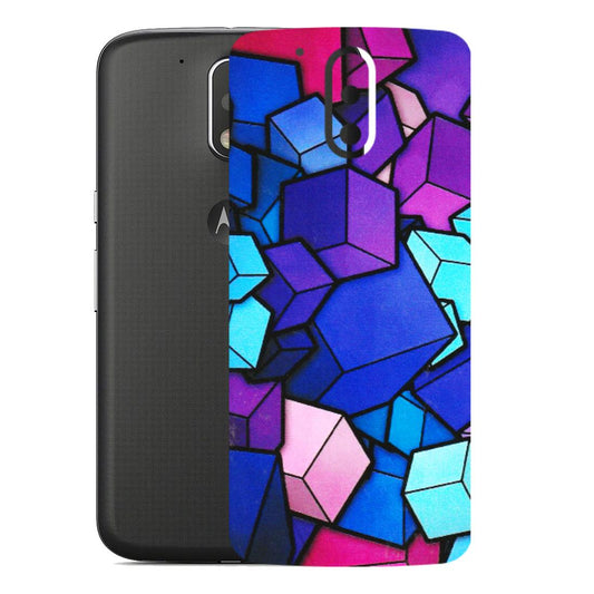 Motorola Phone Skins (All Models) - Cube Doodle - 3D Embossed Finish (L-141) Motorola Moto G4