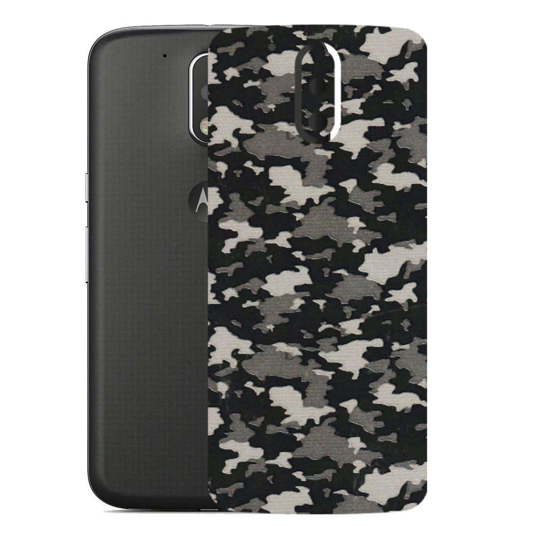 Motorola Phone Skins (All Models) - Black/Grey Camoflaunge - 3D Embossed Finish (L-142) Motorola Moto G4