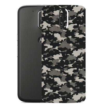 Motorola Phone Skins (All Models) - Black/Grey Camoflaunge - 3D Embossed Finish (L-142) Motorola Moto G4