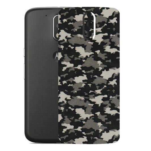 Motorola Phone Skins (All Models) - Black/Grey Camoflaunge - 3D Embossed Finish (L-142) Motorola Moto G4