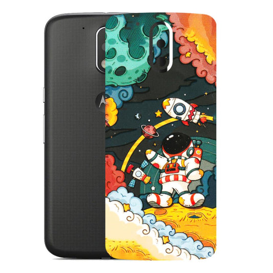 Motorola Phone Skins (All Models) - Astronauts & Spaceship - 3D Embossed Finish (L-145) Motorola Moto G4