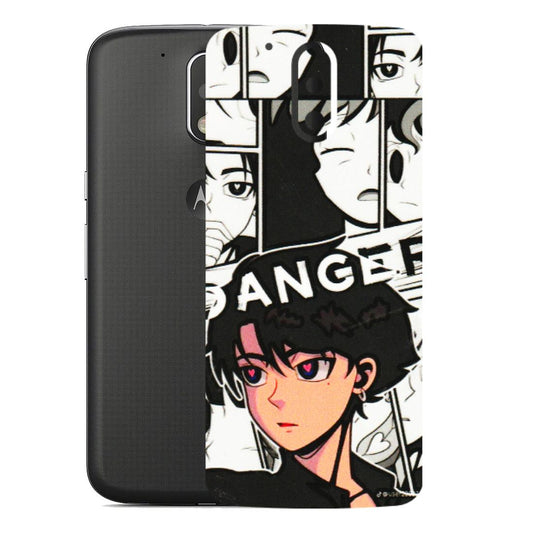 Motorola Phone Skins (All Models) - Danger Anime - 3D Embossed Finish (L-155) Motorola Moto G4