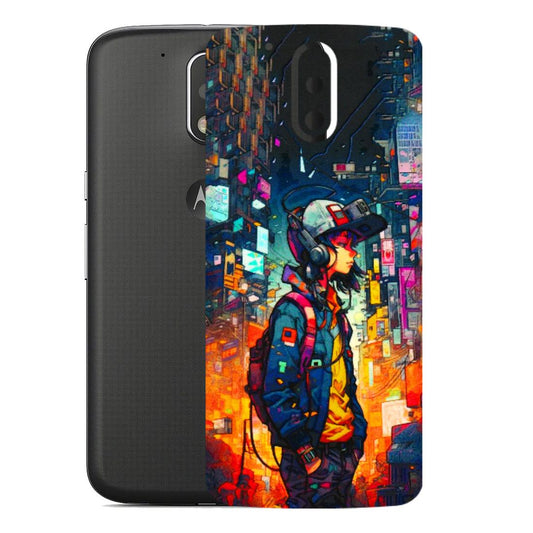 Motorola Phone Skins (All Models) - Street Anime Guy - 3D Embossed Finish (L-158) Motorola Moto G4
