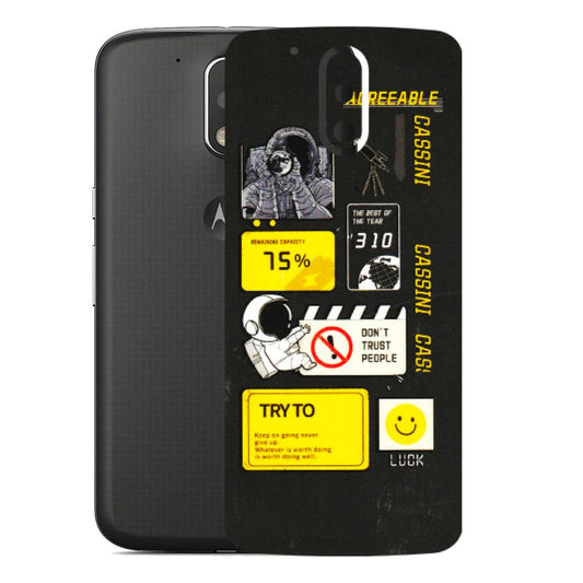 Motorola Phone Skins (All Models) - Black Cassini - 3D Embossed Finish (L-161) Motorola Moto G4