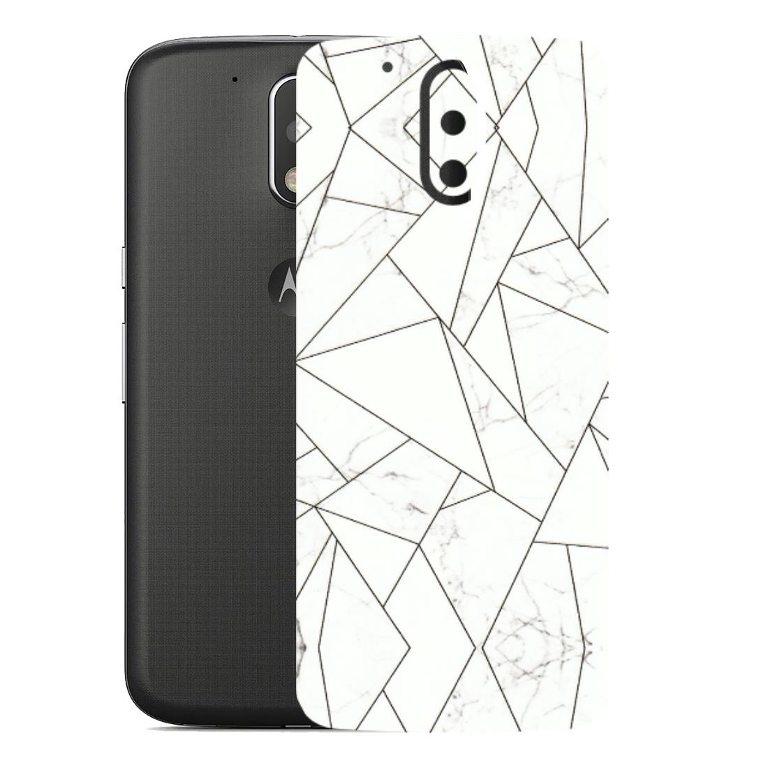 Motorola Phone Skins (All Models) - Luxury White Marble Effect - 3D Embossed Finish (L-168) Motorola Moto G4