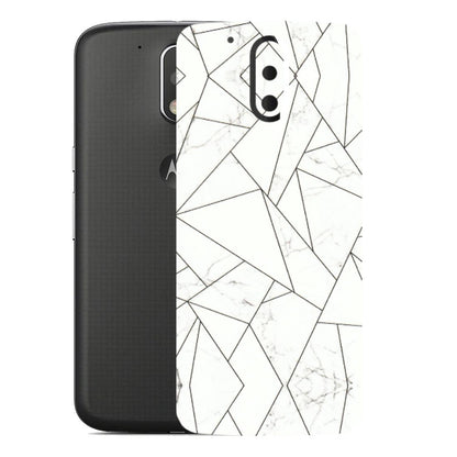 Motorola Phone Skins (All Models) - Luxury White Marble Effect - 3D Embossed Finish (L-168) Motorola Moto G4