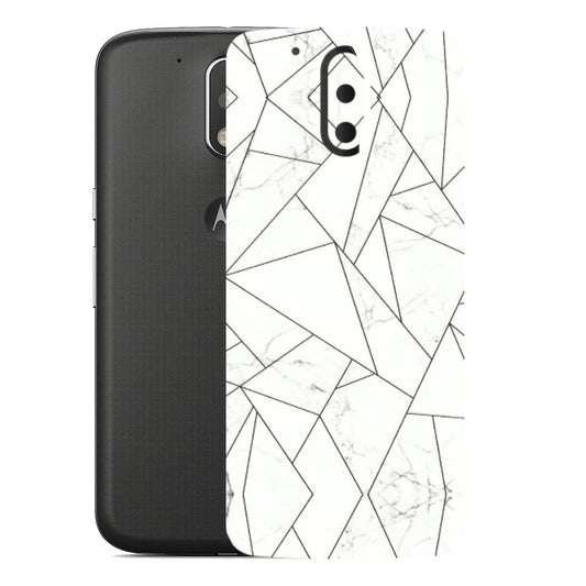 Motorola Phone Skins (All Models) - Luxury White Marble Effect - 3D Embossed Finish (L-168) Motorola Moto G4