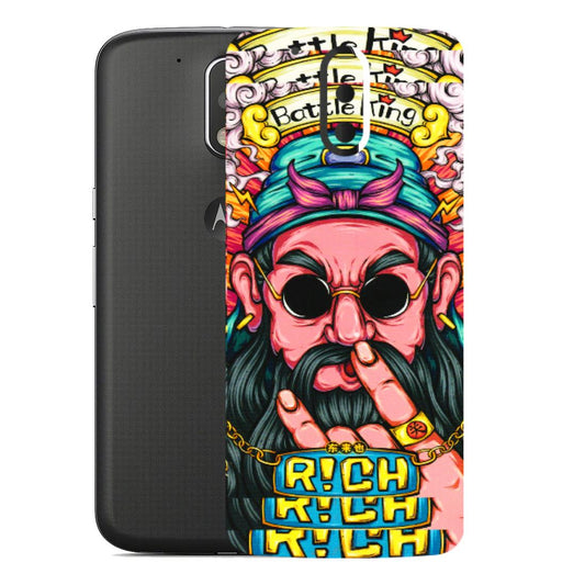 Motorola Phone Skins (All Models) - Battle King Dude Face - 3D Embossed Finish (L-178) Motorola Moto G4