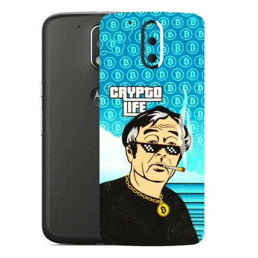 Motorola Phone Skins (All Models) - Crypto Thug Life - 3D Embossed Finish (L-179) Motorola Moto G4