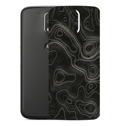 Motorola Phone Skins (All Models) - Black Swirl - 3D Embossed Finish (L-196) Motorola Moto G4