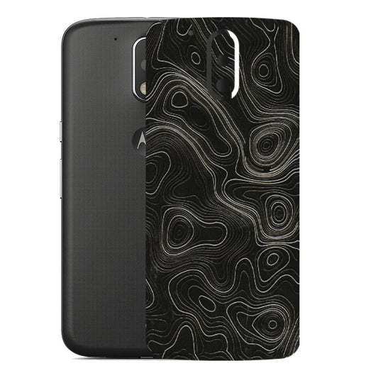 Motorola Phone Skins (All Models) - Black Swirl - 3D Embossed Finish (L-196) Motorola Moto G4