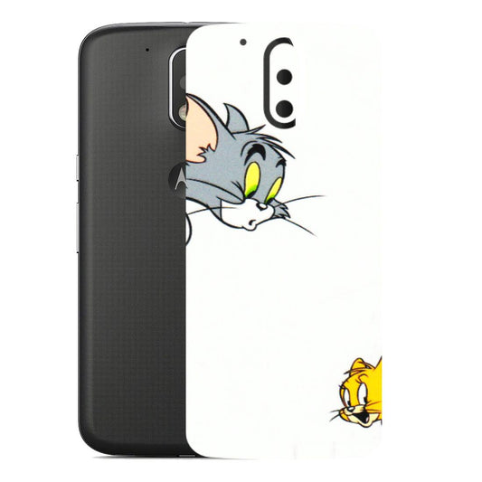 Motorola Phone Skins (All Models) - Cute Tom And Jerry - 3D Embossed Finish (L-220) Motorola Moto G4
