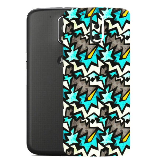 Motorola Phone Skins (All Models) - Funky Zig Zag - 3D Embossed Finish (L-223) Motorola Moto G4