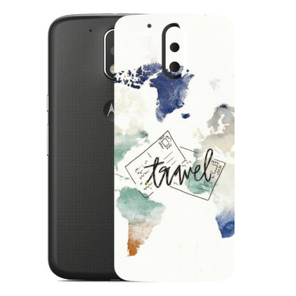 Motorola Phone Skins (All Models) - Travel The World - 3D Embossed Finish (L-232) Motorola Moto G4