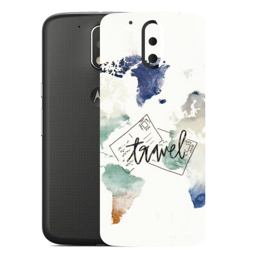 Motorola Phone Skins (All Models) - Travel The World - 3D Embossed Finish (L-232) Motorola Moto G4