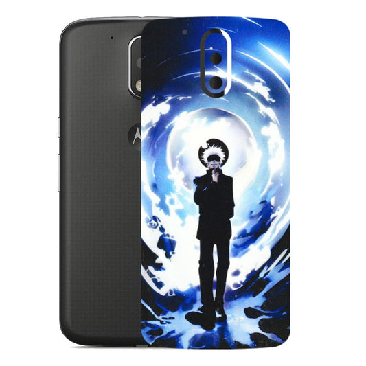 Motorola Phone Skins (All Models) - Satoru Gojo Dark Blue - 3D Embossed Finish (L-235) Motorola Moto G4