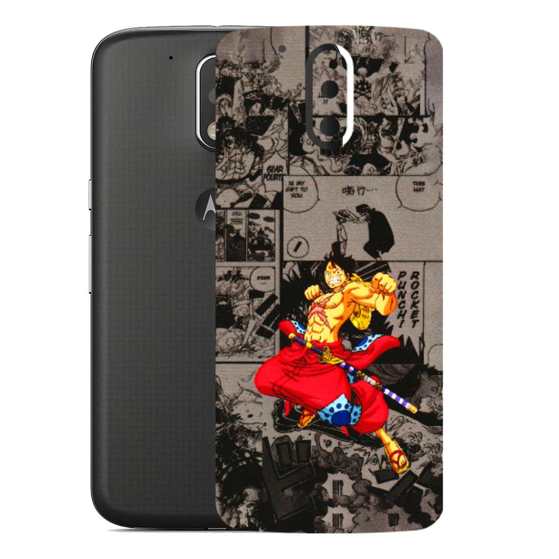 Motorola Phone Skins (All Models) - One Piece Rocket Punch Manga - 3D Embossed Finish (L-25) Motorola Moto G4