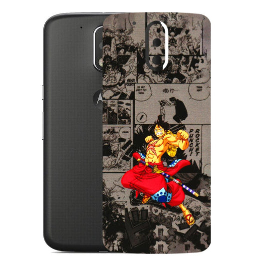 Motorola Phone Skins (All Models) - One Piece Rocket Punch Manga - 3D Embossed Finish (L-25) Motorola Moto G4