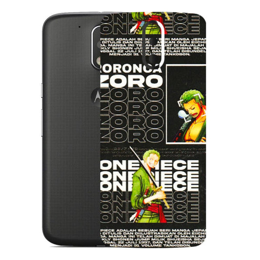 Motorola Phone Skins (All Models) - One Piece Zoro - 3D Embossed Finish (L-250) Motorola Moto G4