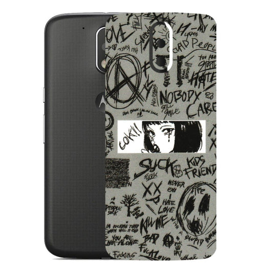 Motorola Phone Skins (All Models) - Never Have Love Anime - 3D Embossed Finish (L-260) Motorola Moto G4