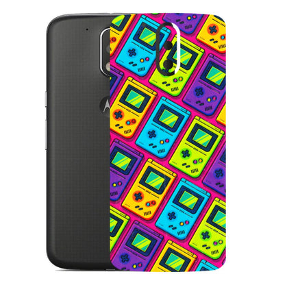 Motorola Phone Skins (All Models) - Gameboy Colourful - 3D Embossed Finish (L-266) Motorola Moto G4