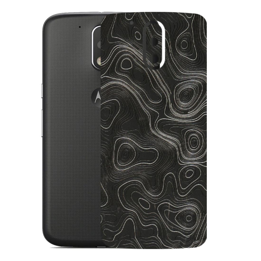 Motorola Phone Skins (All Models) - Abstract White Line Map - 3D Embossed Finish (L-269) Motorola Moto G4