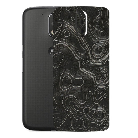 Motorola Phone Skins (All Models) - Abstract White Line Map - 3D Embossed Finish (L-269) Motorola Moto G4