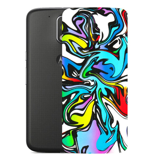 Motorola Phone Skins (All Models) - Abstract Colour Paints - 3D Embossed Finish (L-271) Motorola Moto G4