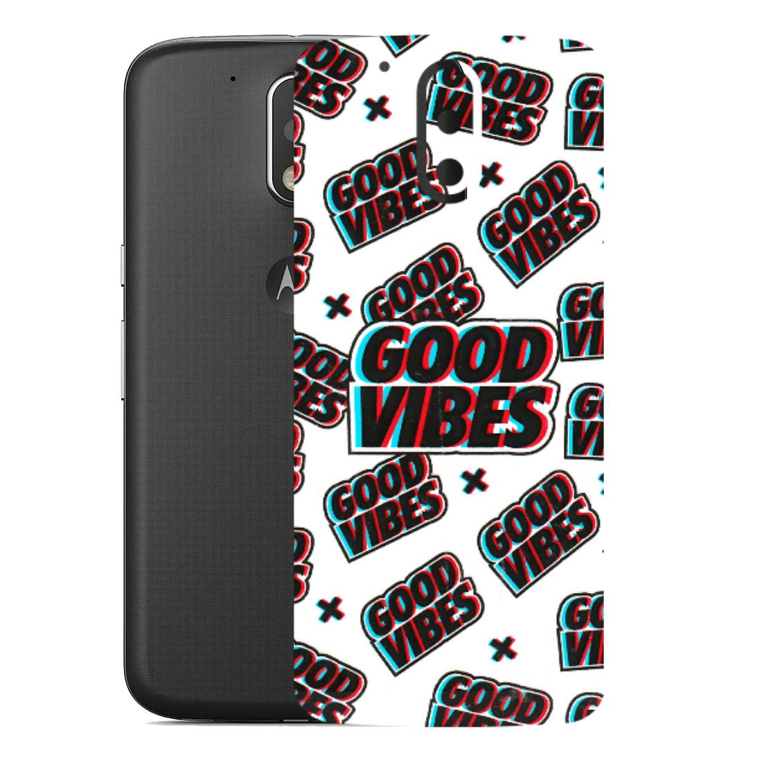 Motorola Phone Skins (All Models) - Good Vibes - 3D Embossed Finish (L-282) Motorola Moto G4
