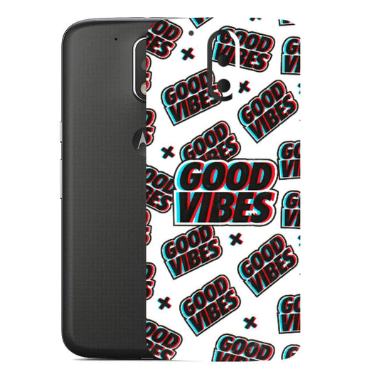 Motorola Phone Skins (All Models) - Good Vibes - 3D Embossed Finish (L-282) Motorola Moto G4