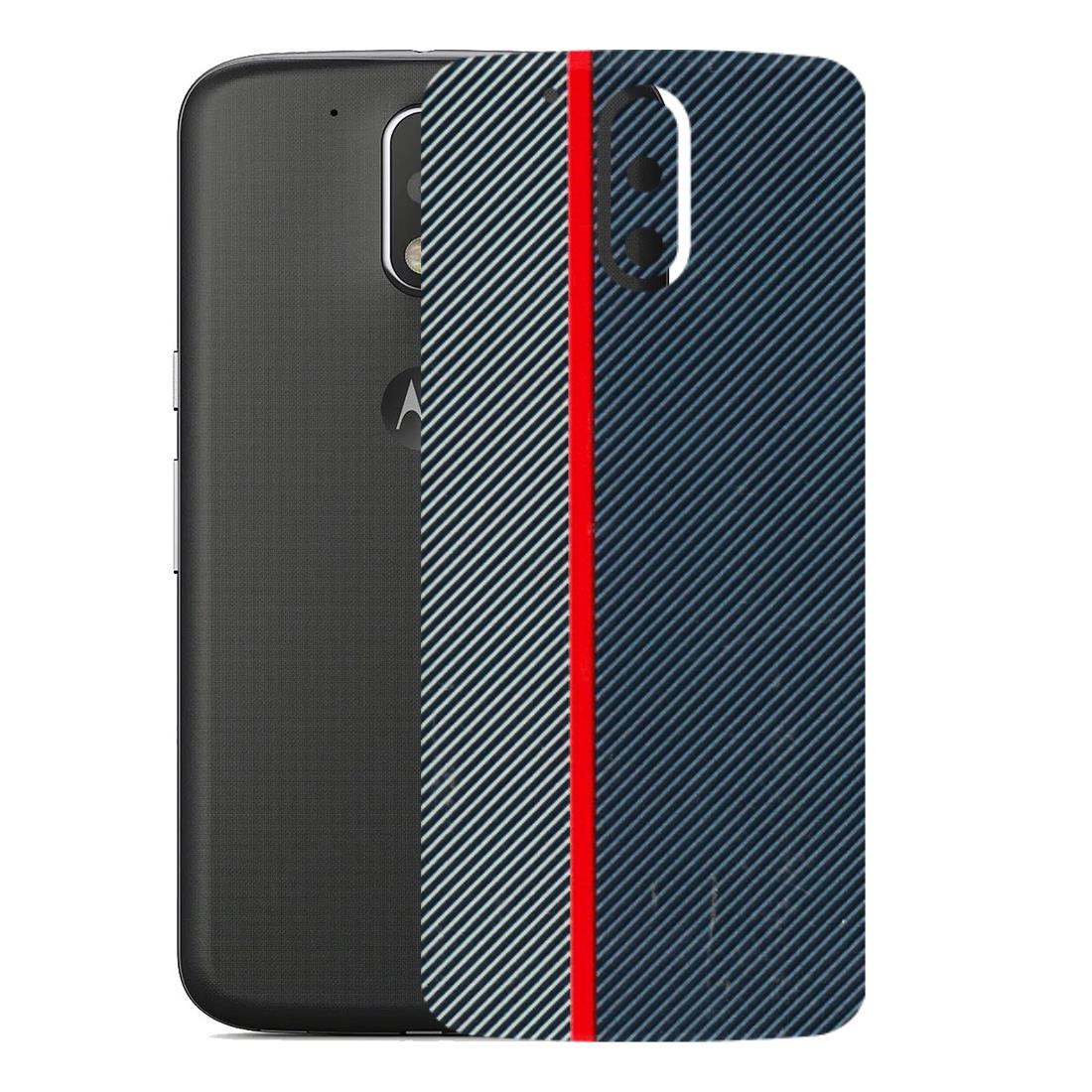 Motorola Phone Skins (All Models) - Blue Sober Lines - 3D Embossed Finish (L-305) Motorola Moto G4