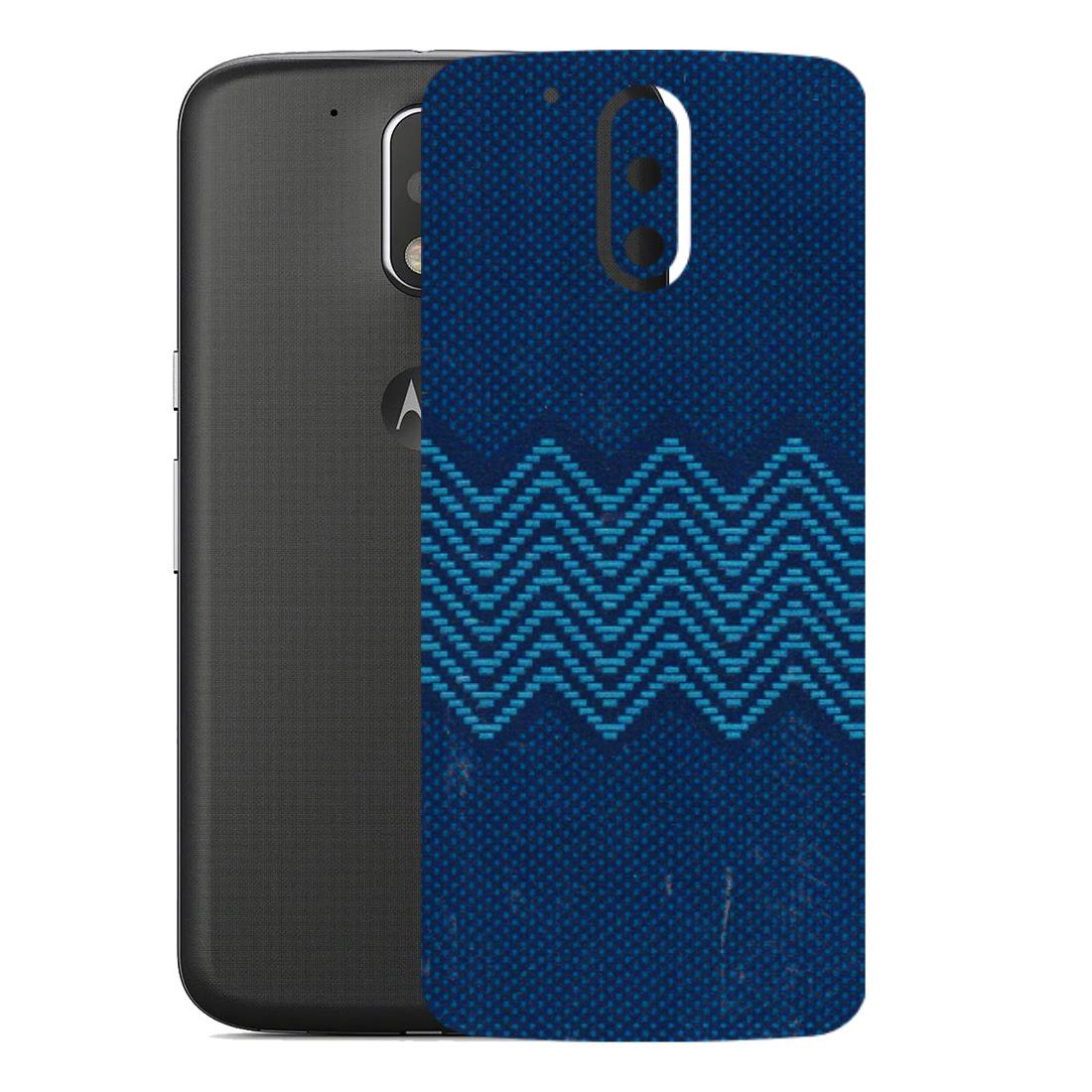 Motorola Phone Skins (All Models) - Blue Sober Waves - 3D Embossed Finish (L-306) Motorola Moto G4