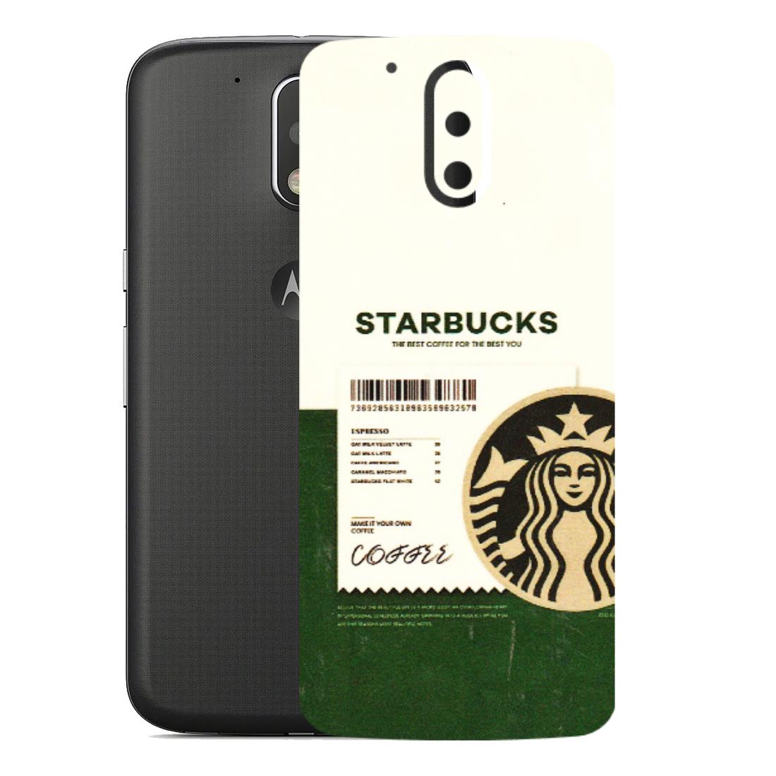 Motorola Phone Skins (All Models) - Starbucks Barcode - 3D Embossed Finish (L-308) Motorola Moto G4