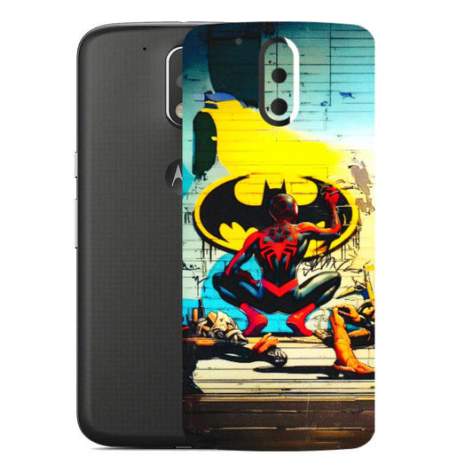 Motorola Phone Skins (All Models) - New Spiderman Bat Logo - 3D Embossed Finish (L-309) Motorola Moto G4