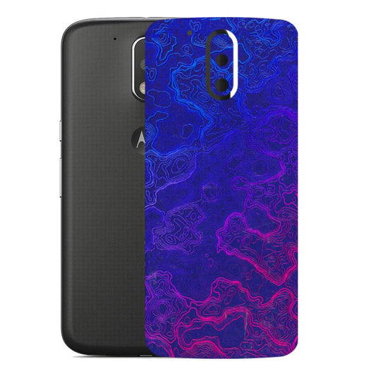 Motorola Phone Skins (All Models) - Purple Ripples Swirl - 3D Embossed Finish (L-314) Motorola Moto G4