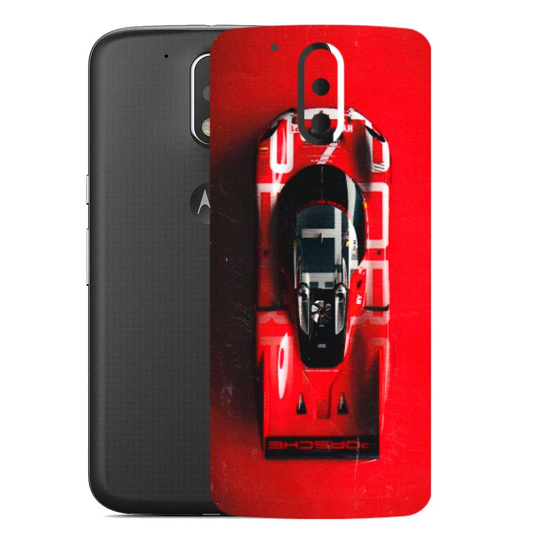Motorola Phone Skins (All Models) - Red Porsche Car Logo - 3D Embossed Finish (L-315) Motorola Moto G4