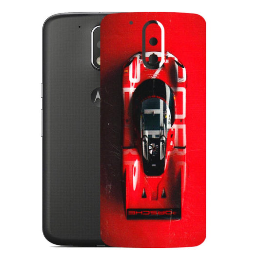Motorola Phone Skins (All Models) - Red Porsche Car Logo - 3D Embossed Finish (L-315) Motorola Moto G4